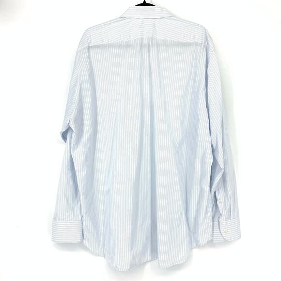 IKE BEHAR Men's Sz 18 34/35 Relaxed Button Down Shirt Long Sleeves Light Blue - Picture 2 of 7
